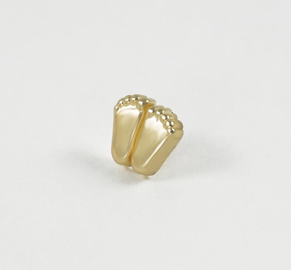 Precious Feet, Gold-Colored, Fetal Development Card Jewelry, Lapel Pin