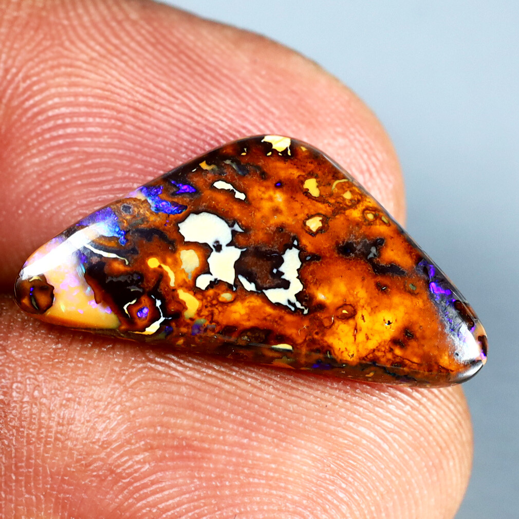 7.69 ct Fancy Cabochon (22 x 11 mm) Multi Color Australian Koroit Boulder Opal