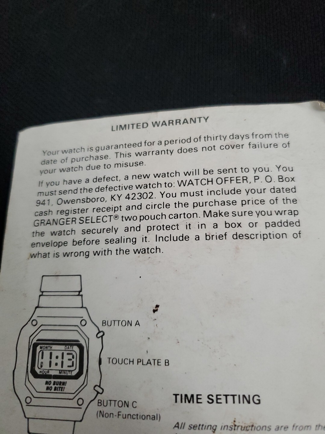 Vintage Granger Select Tobacco Sports Watch New