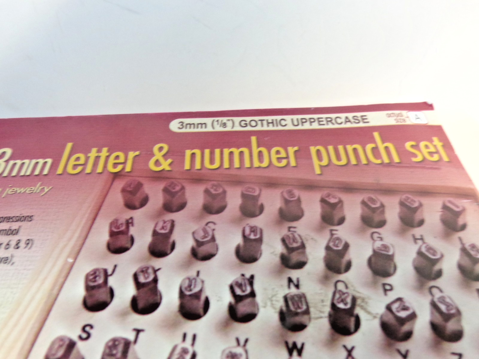 Bead Smith 3mm Letter & Number Punch Set 36 Piece Gothic Uppercase + 4 Others