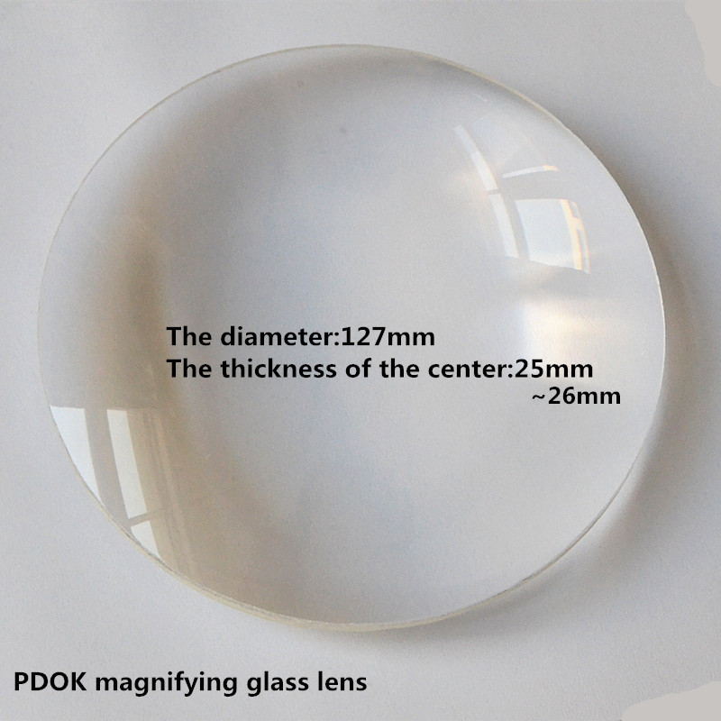 1PC Optics Glass large Double Convex Lens concentrating Magnifying Glass