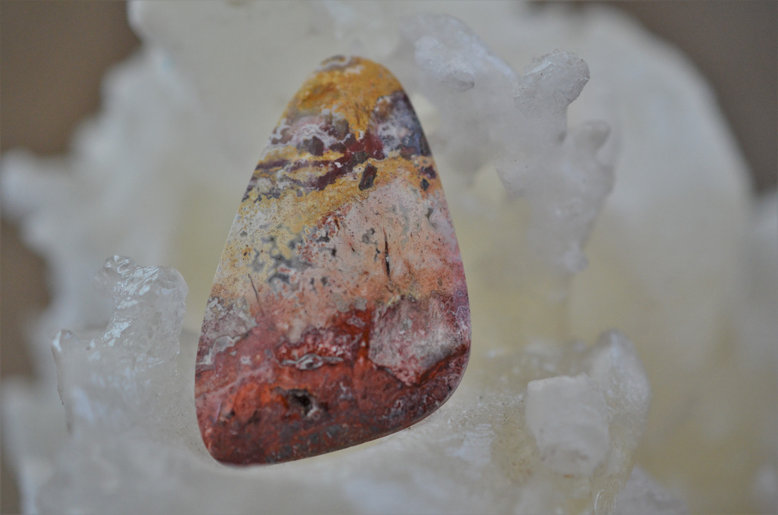 Mexican Crazy Lace Agate Free Form Cabochon 15 grams 46.83 X 33.45 X 7.00MM