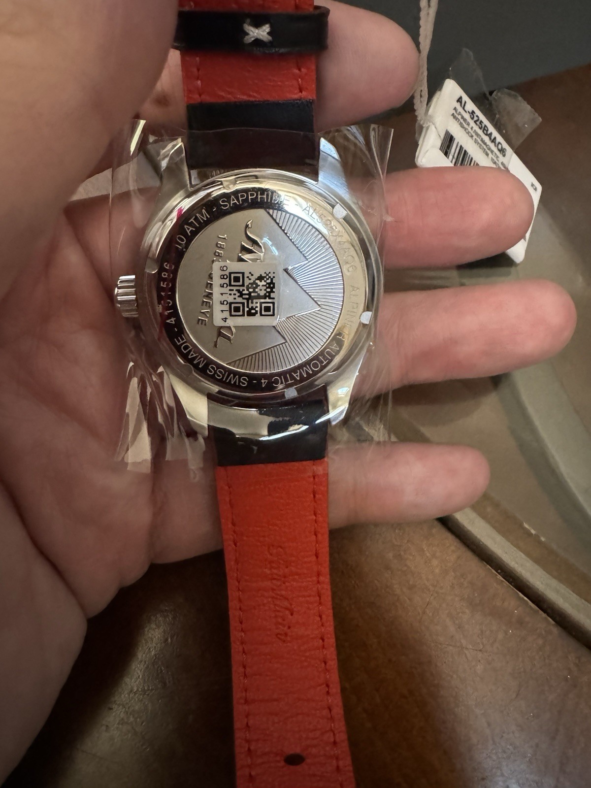 Alpina Alpiner 4 Automatic 44mm Black Dial Date Leather Strap Box Papers