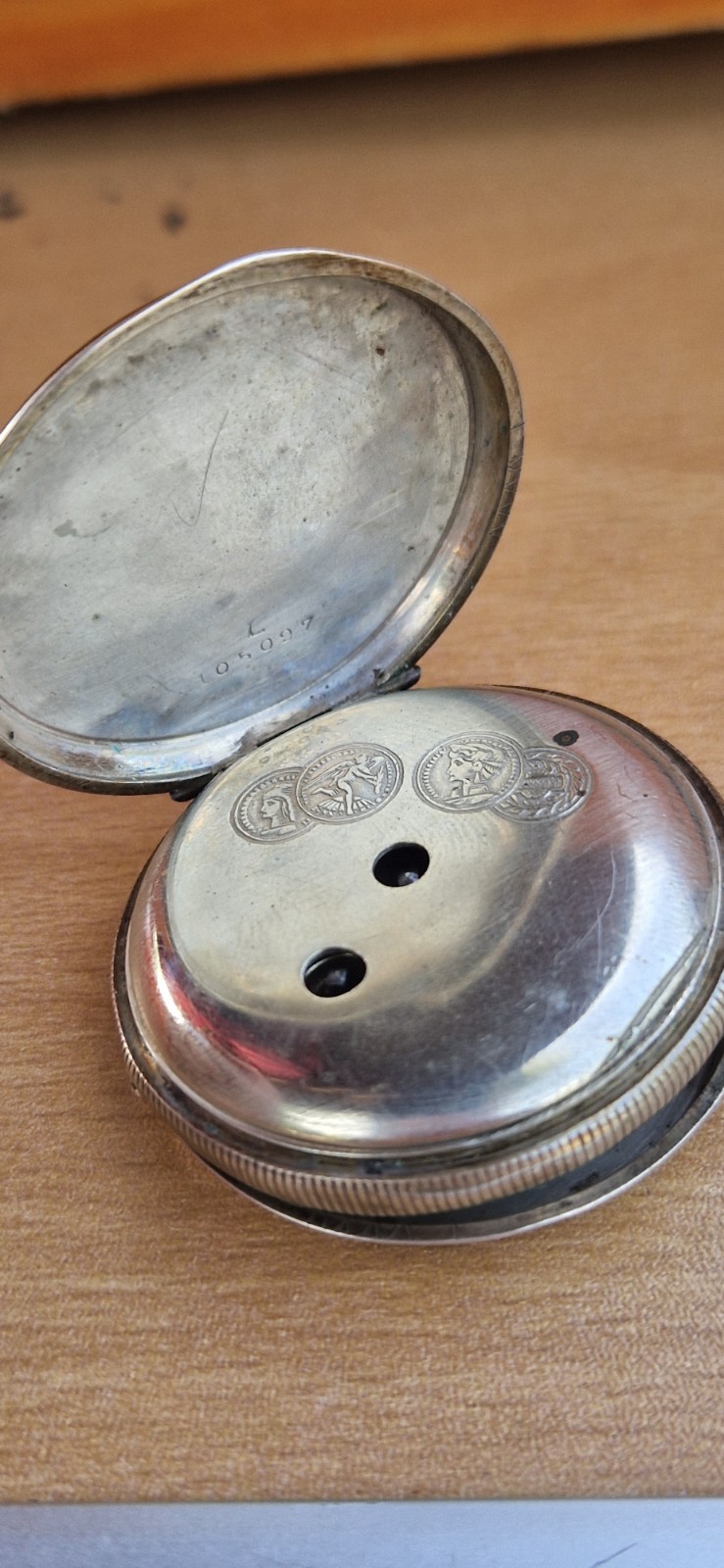 Chinese Swiss Made 1900 Key Wind Watch Rare China Antique Onion Silver