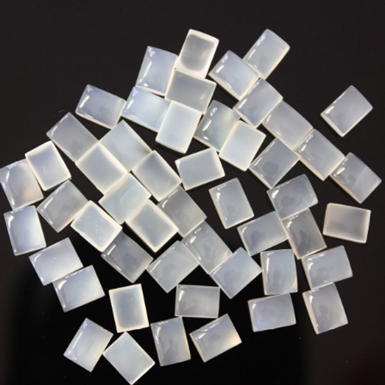 Natural White Moonstone Rectangle Cabochon 6x8mm to 12x16mm Loose Gemstone