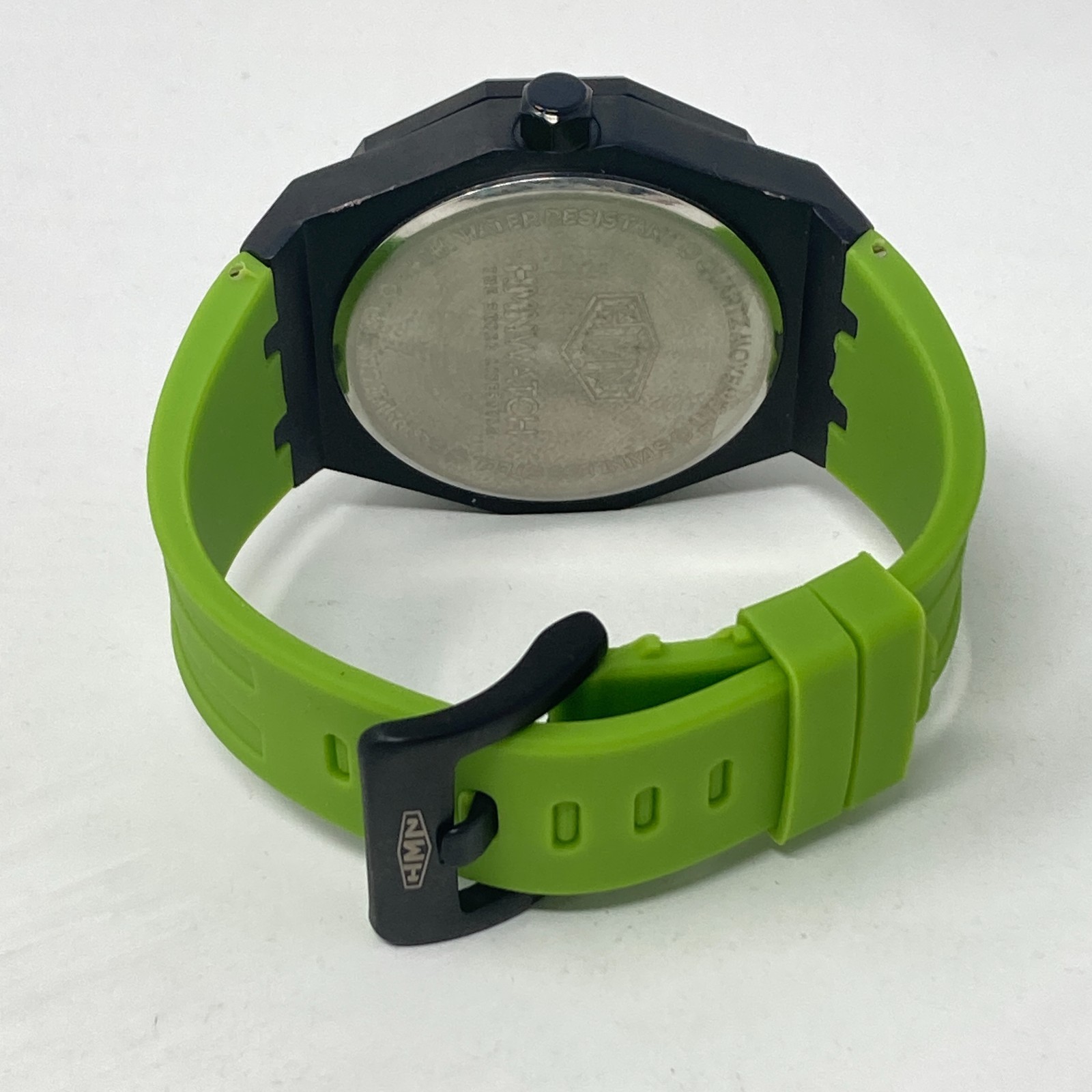HMN Mercedes Petronas G55 Watch Men 48mm Black Green Spinning New Battery 8.75″