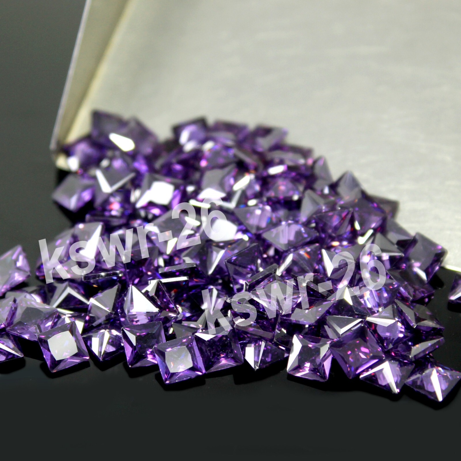 Natural Boysenberry Sapphire Calibrated 4.50 MM Princess Cut Gemstone 500 Pc Lot