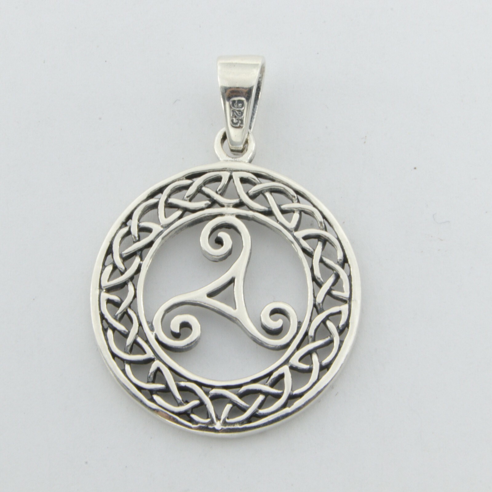 925 SILVER STERLING – Celtic Triskelion PENDANT – Silver Jewelry #p100