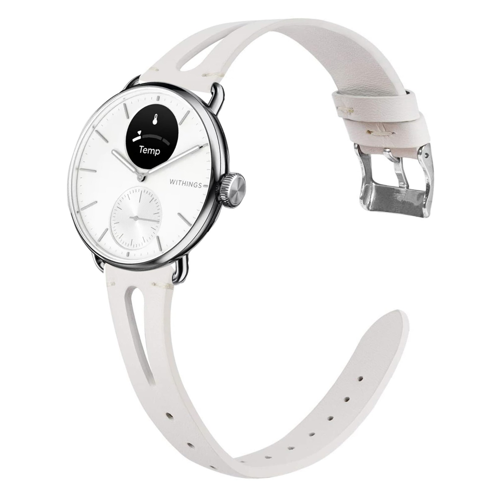 Lamshaw Compatible for Withings Smartwatch Bands, 18mm size bands, White