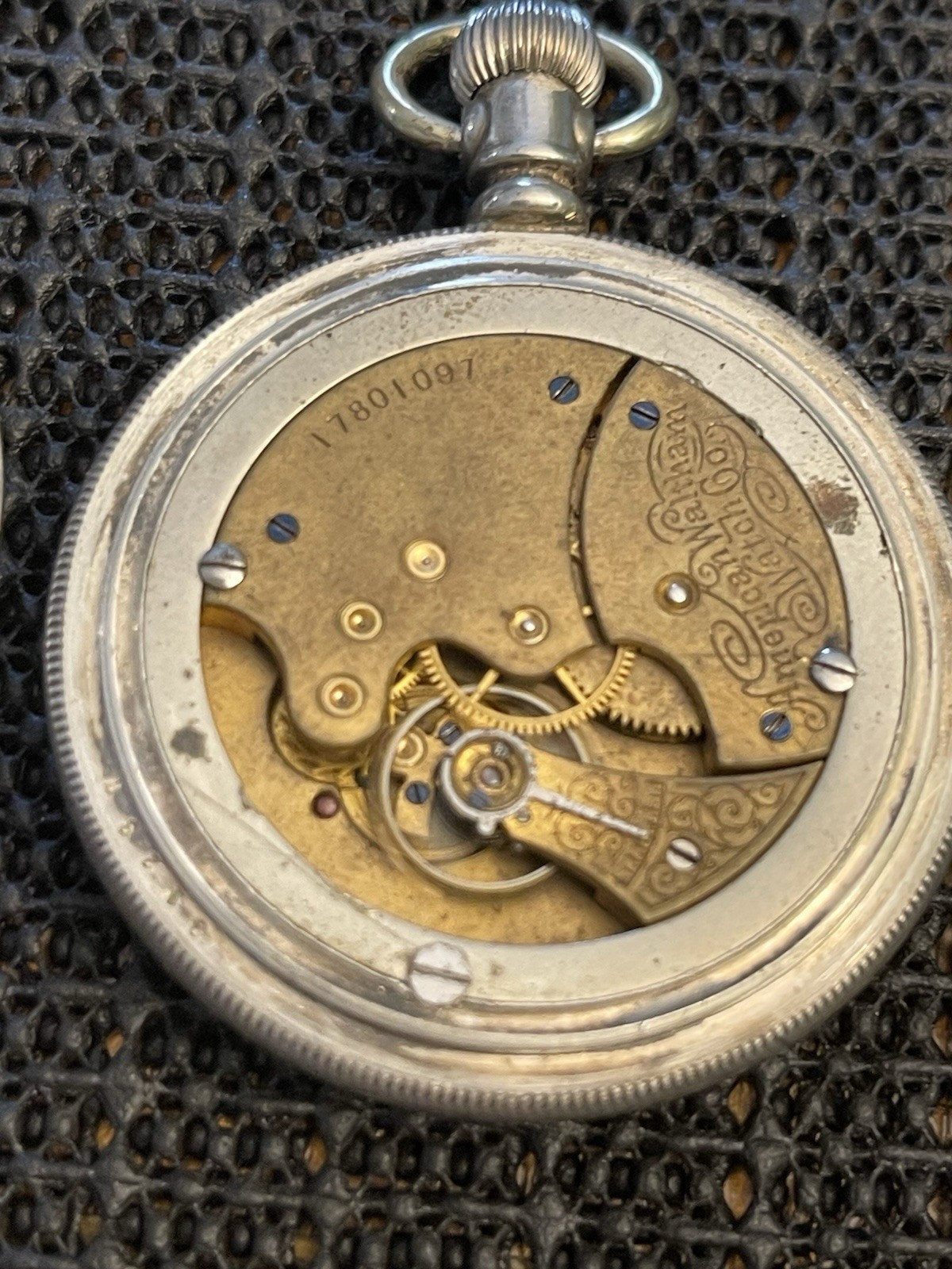1909 American Waltham Model 1890 Grade Seaside 6s 7J Pocket Watch Pendant Runs