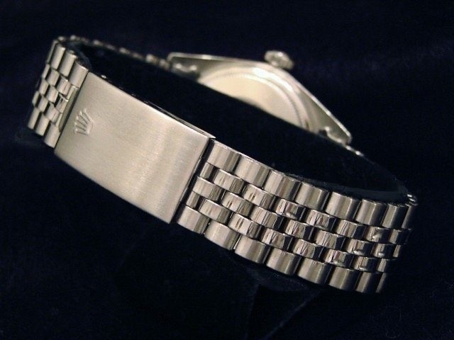 Rolex Datejust Men Stainless Steel 18K White Gold Watch Jubilee Silver Dial 1601