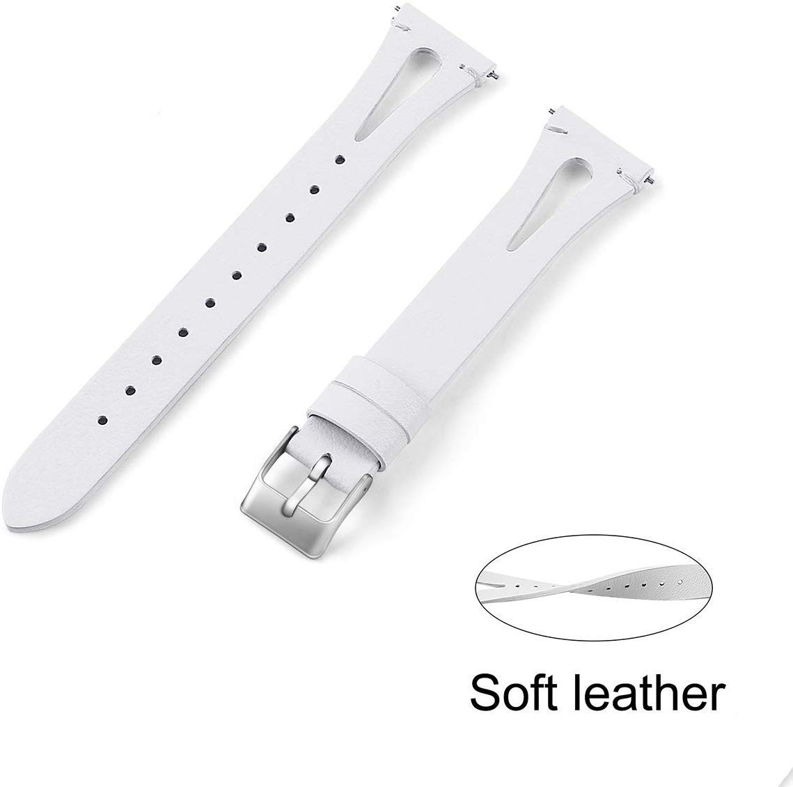 Lamshaw Compatible for Withings Smartwatch Bands, 18mm size bands, White