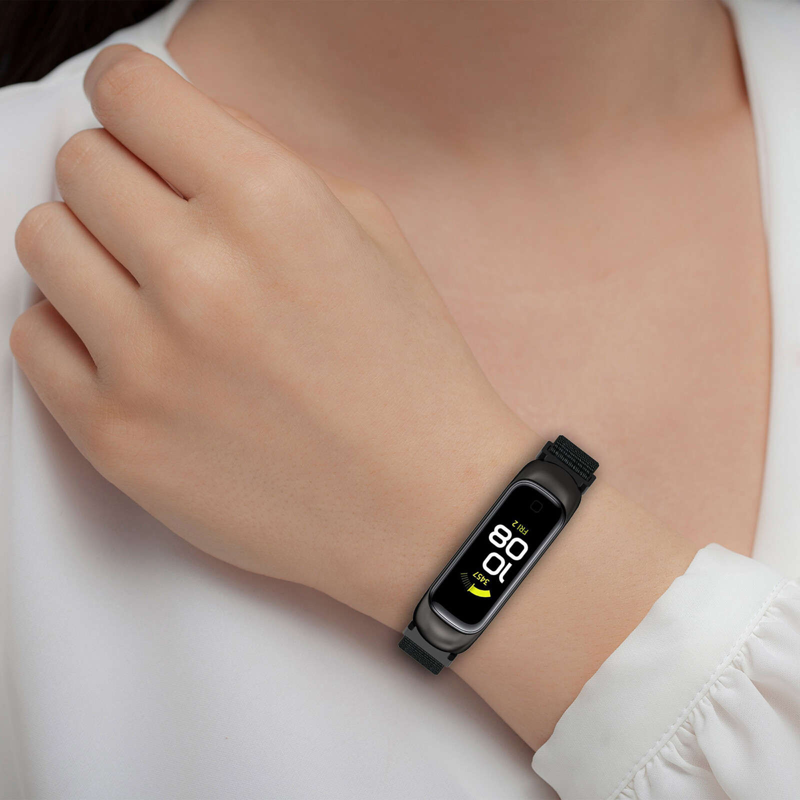 For Samsung Galaxy Fit2 SM-R220 Nylon Loop Watch Band Sports Strap Bracelet