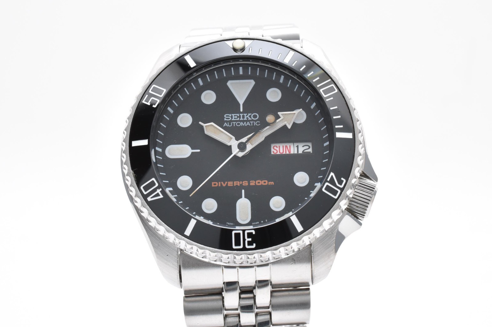 [Exc+5] SEIKO SKX007 7S26-0020 Black Boy Automatic Diver Vintage Men Watch 16.5c