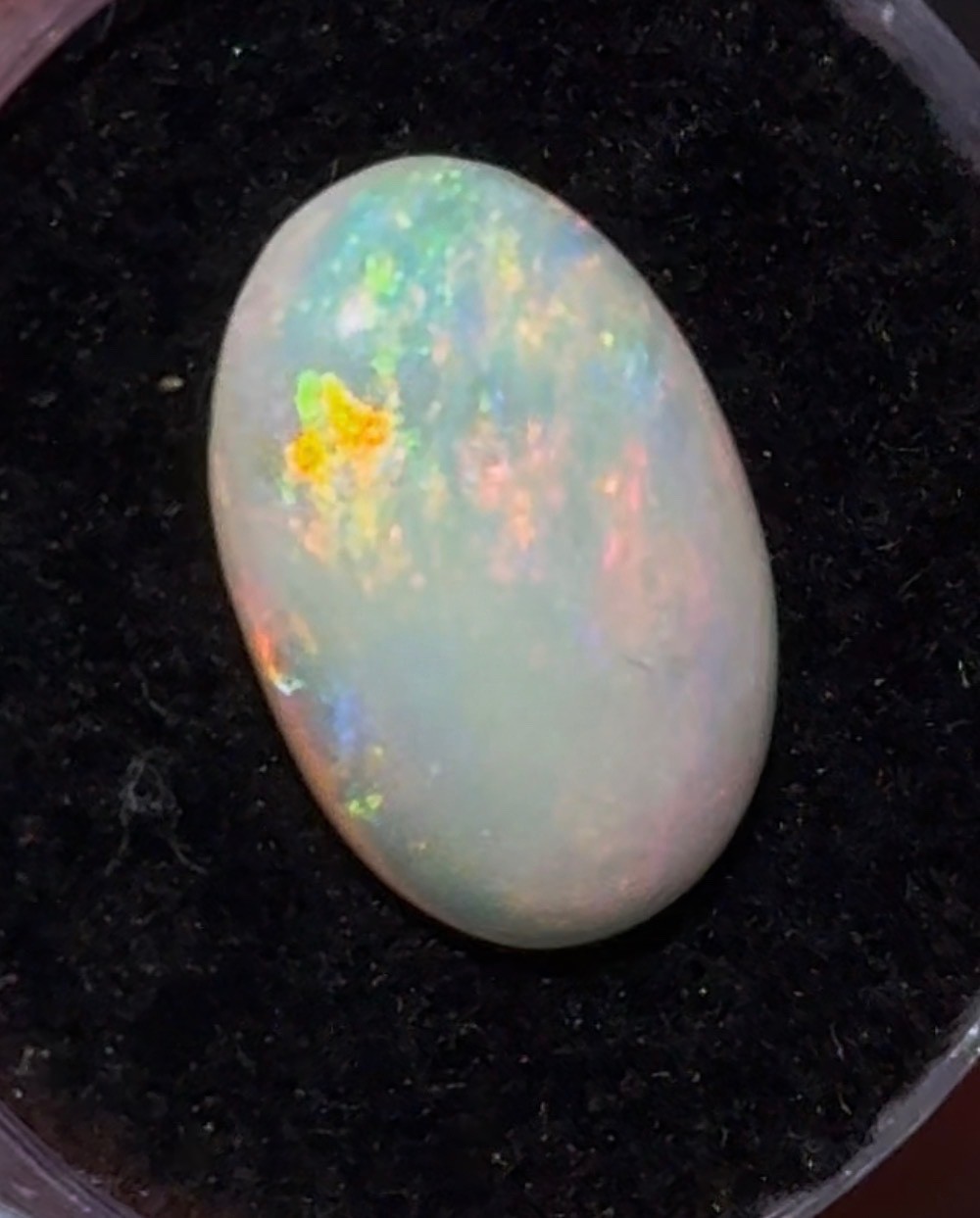 Natural Australian Solid Opal 3.95ct White Fire Loose Cabochon Gem