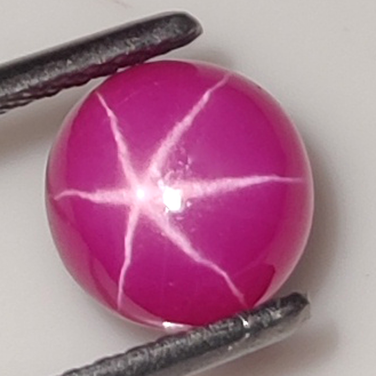 Natural Certified Mogok 6 Rays STAR Pink Ruby 11.00 MM Round Unheated Gemstone