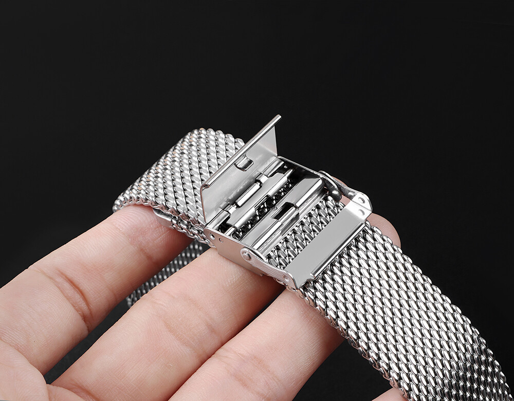 Metal Woven Mesh Watch Strap 18mm 20mm 22mm 24mm 316L Stainless Steel Watch Band