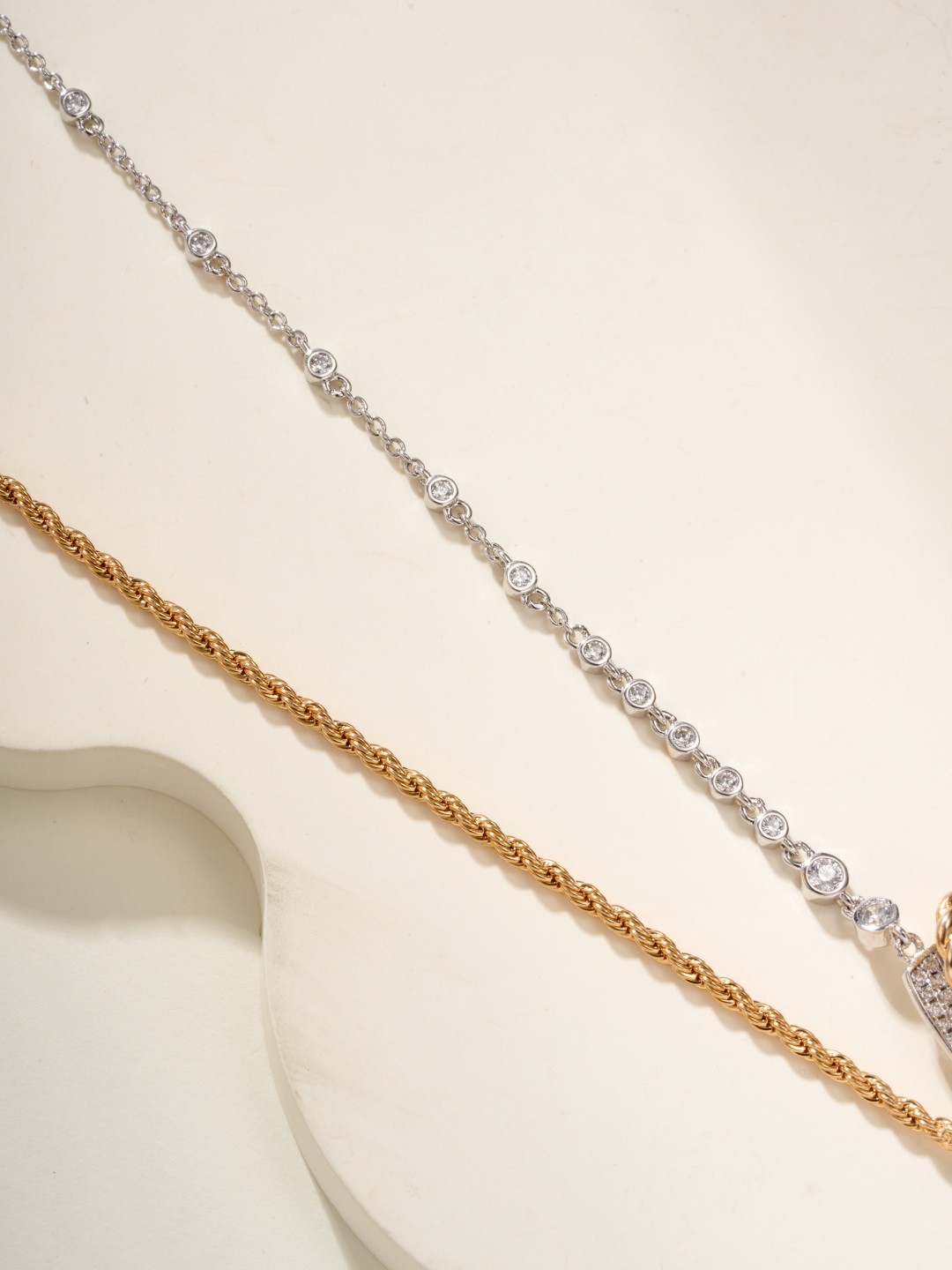 CHAUMET Insolence 18K Rose Gold & 18K White Gold Diamond Necklace