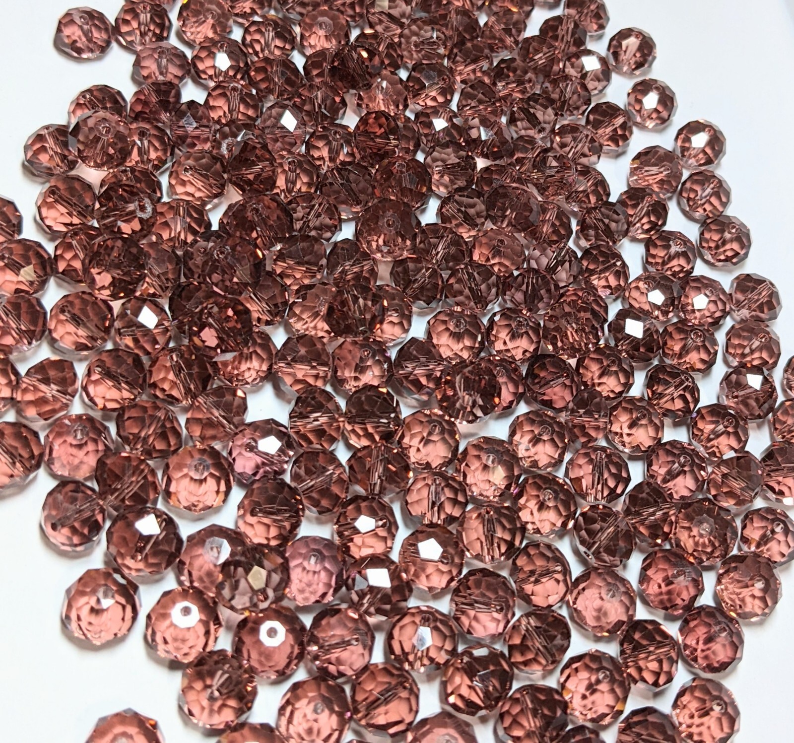 Crystal Beads 8mm Beads for Jewelry Making Bulk 180 pcs Purple Roundelle