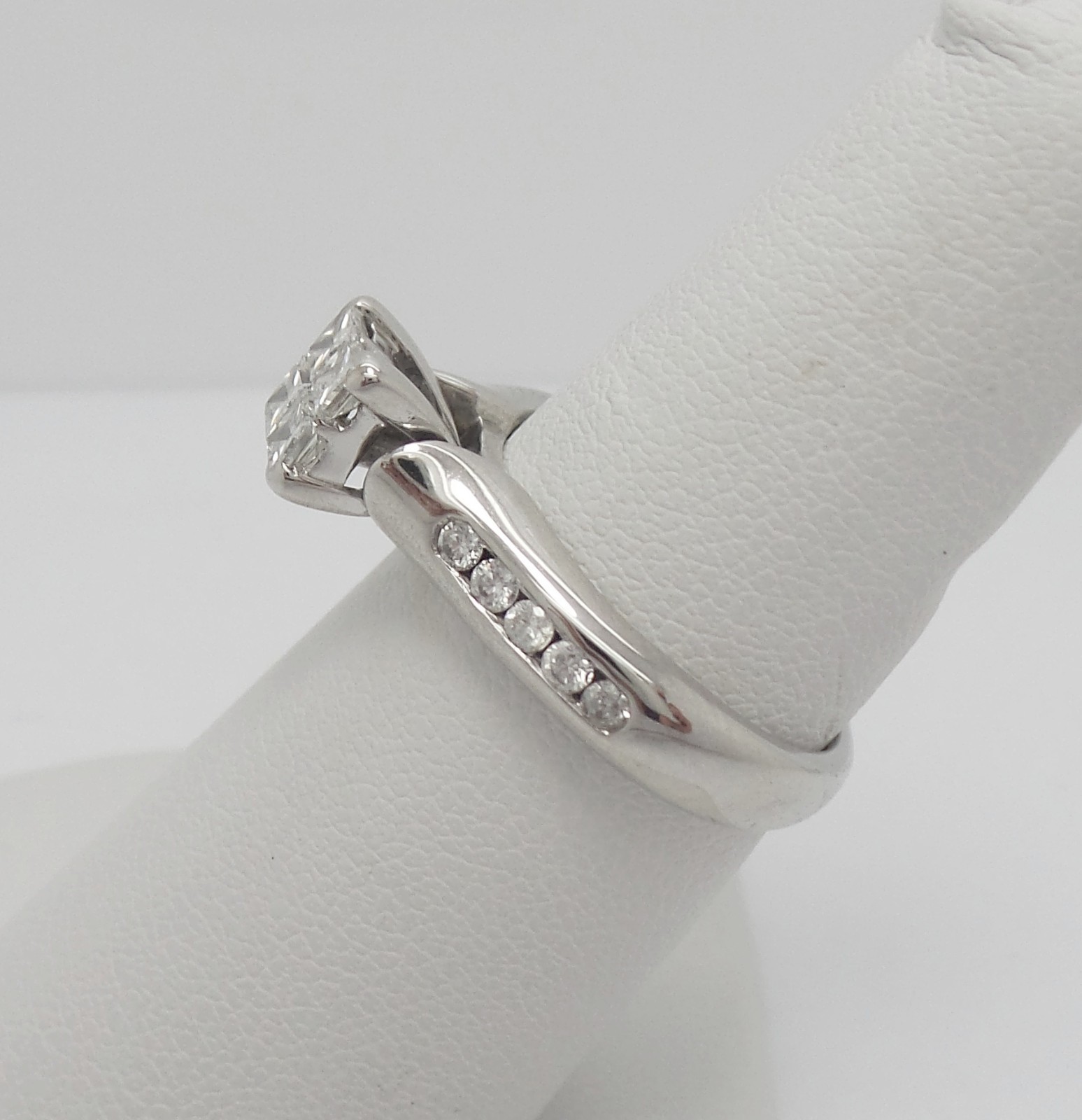 3/4CT Natural Diamond Engagement Anniversary Wedding Ring 14K White Gold Band