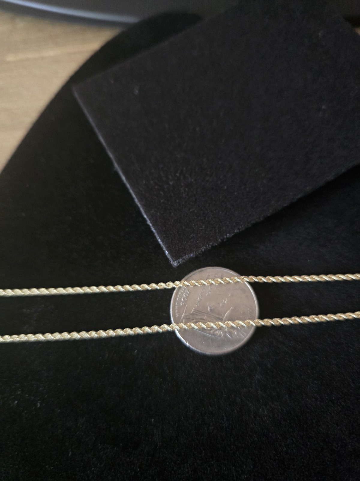 10k Yellow Gold Diamond Cut Hollow Rope Chain 18 inch, 1.6mm