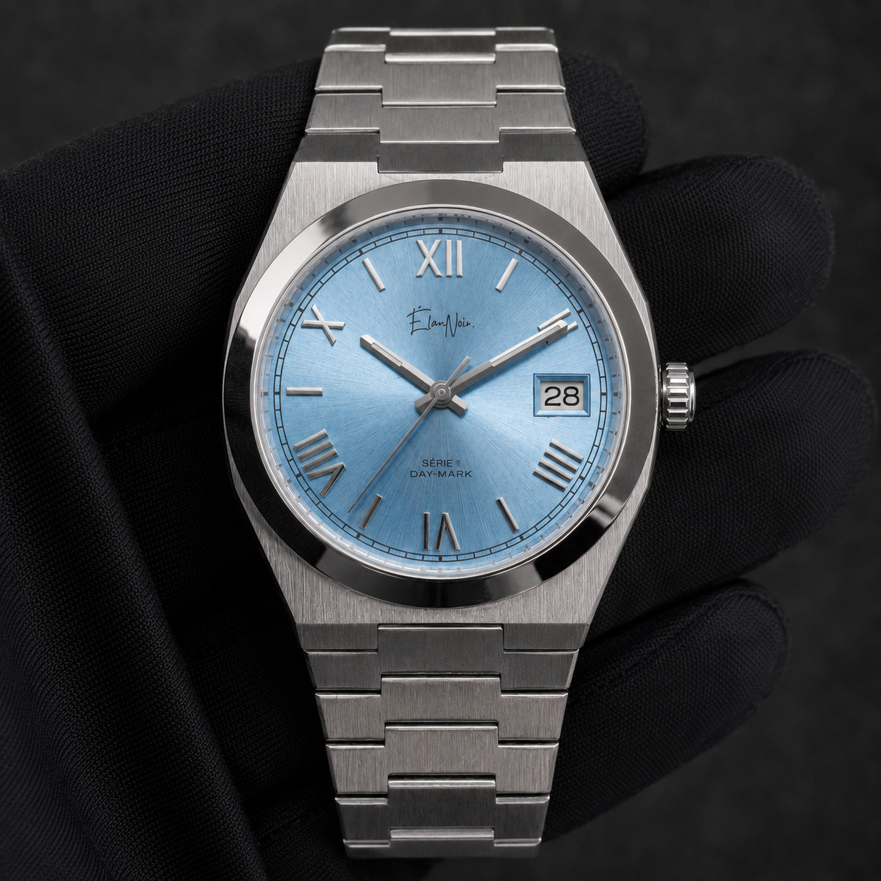 Élan Noir Série I Lagoon Blue 39mm Automatic NH35 Sapphire Crystal Steel Watch