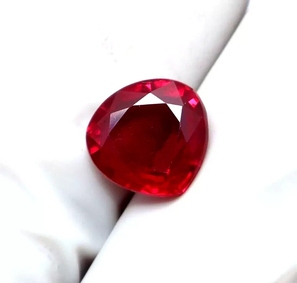 Natural Red Ruby Pear Cut 4.30 Ct Certified Loose Gemstone With Free Gift