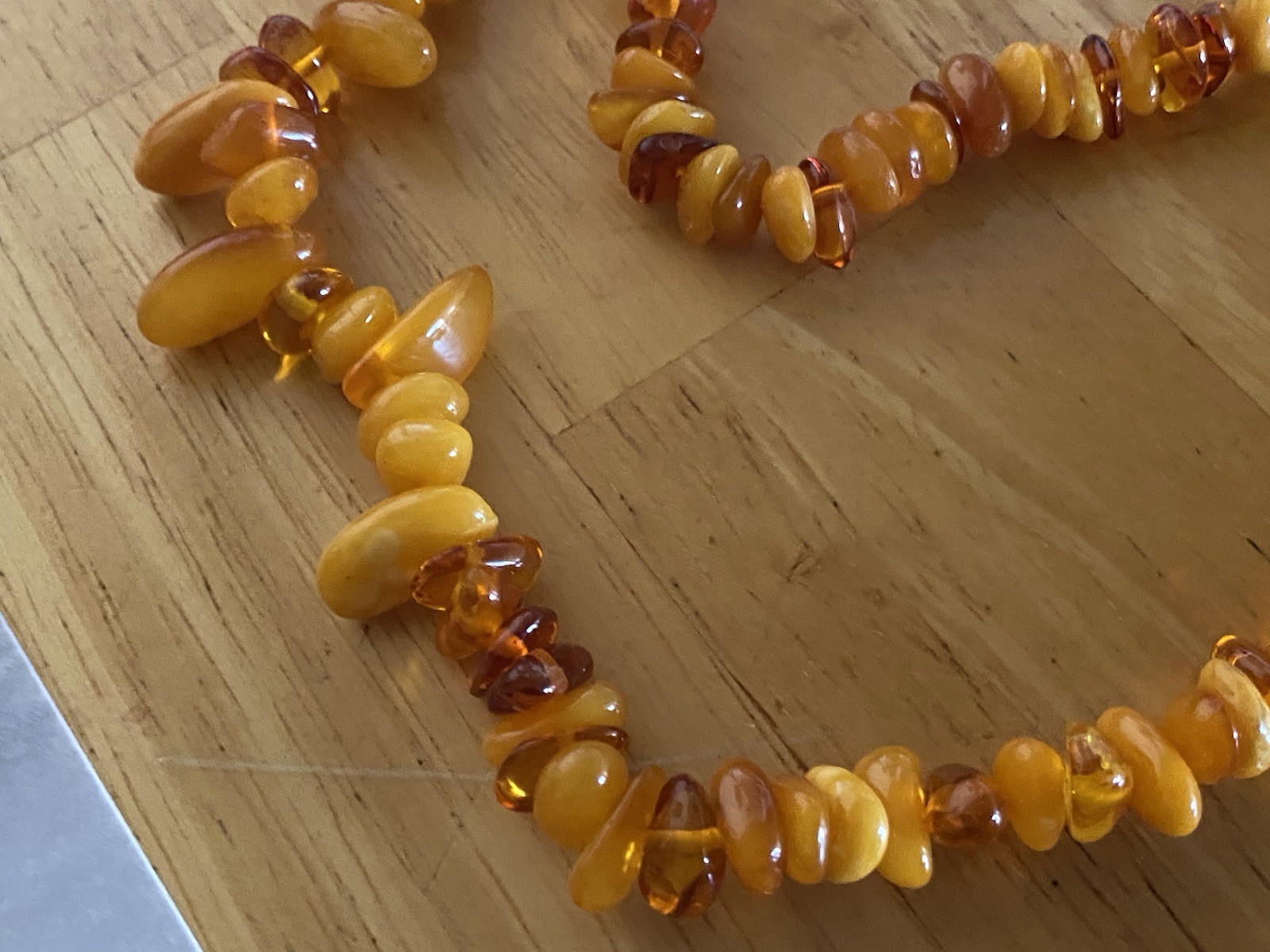 Set of 2 Amber Necklaces 21 and 16. New. No Tags. Great Gift for Any Occasion .