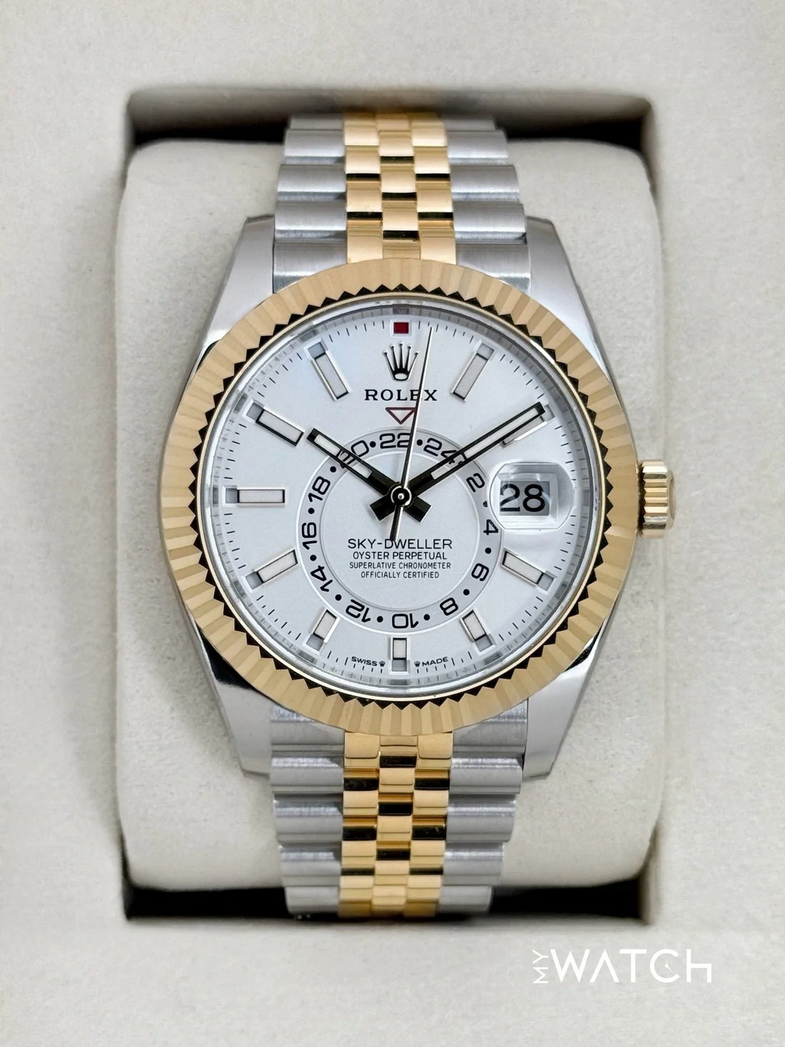 NEW 2026 Rolex Sky-Dweller 42mm 336933 Two-Tone Jubilee White Dial