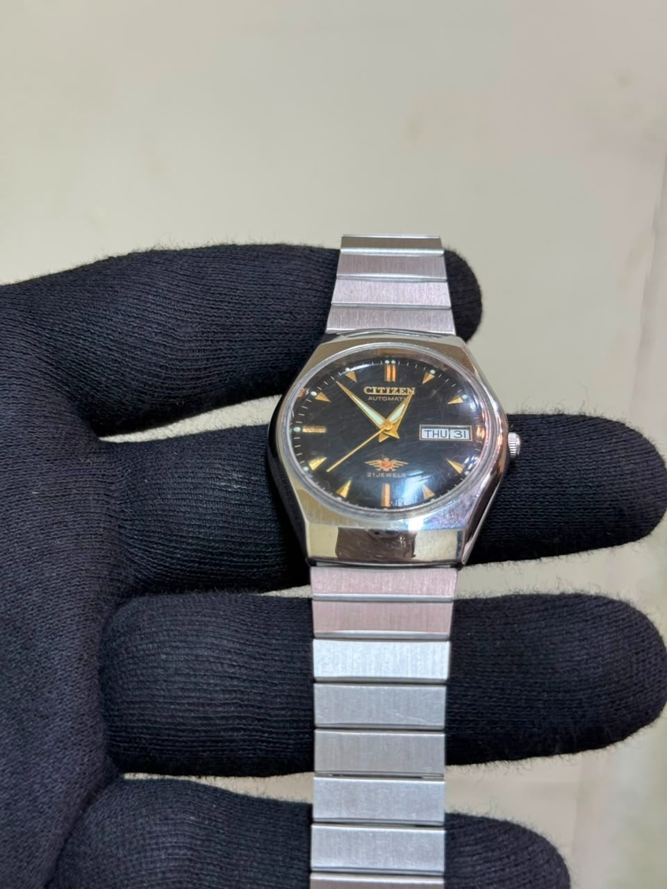 VINTAGE CITIZEN 8200-816053 A MENS AUTOMATIC STAINLESS STEEL WATCH