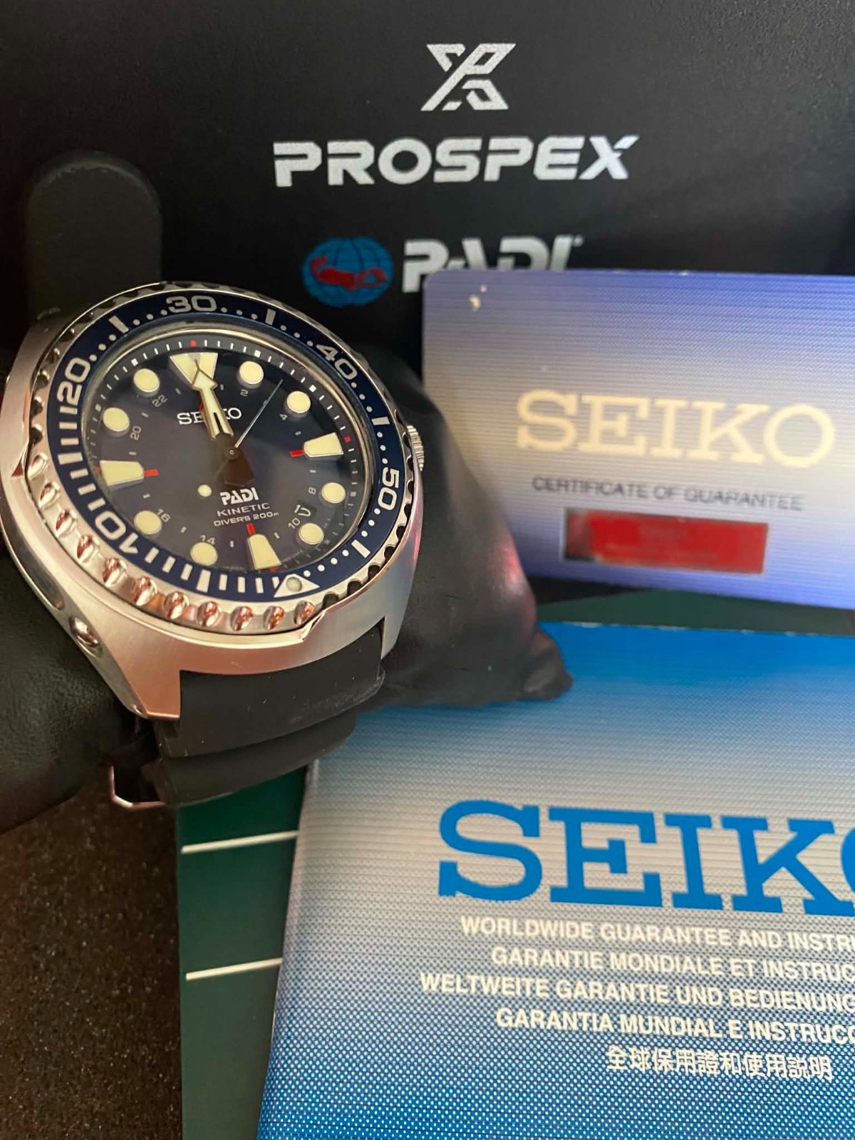 Seiko Prospex Kinetic GMT Diver’s PADI Special Edition (Reference SUN065 / SUN06
