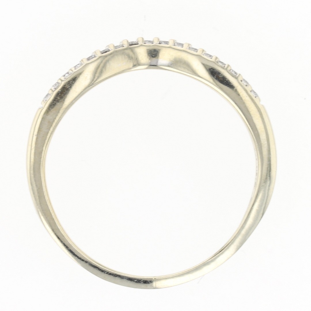 .09ctw Round Diamond Pavé Set Contoured Wedding Band Ring 14k White Gold Size 6