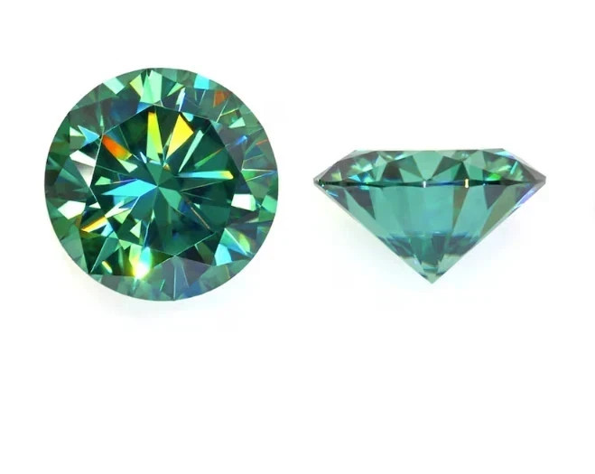 5 CT Natural Green Diamond 11.50 mm Round Cut VVS1 D Grade Certified Stone D03
