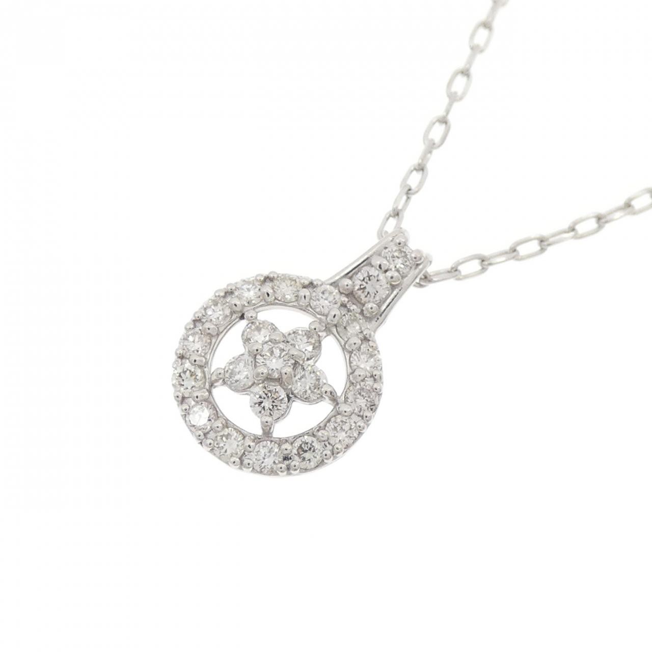 Authentic PT950/PT850 Star Diamond Necklace 0.20CT #270-004-162-2992
