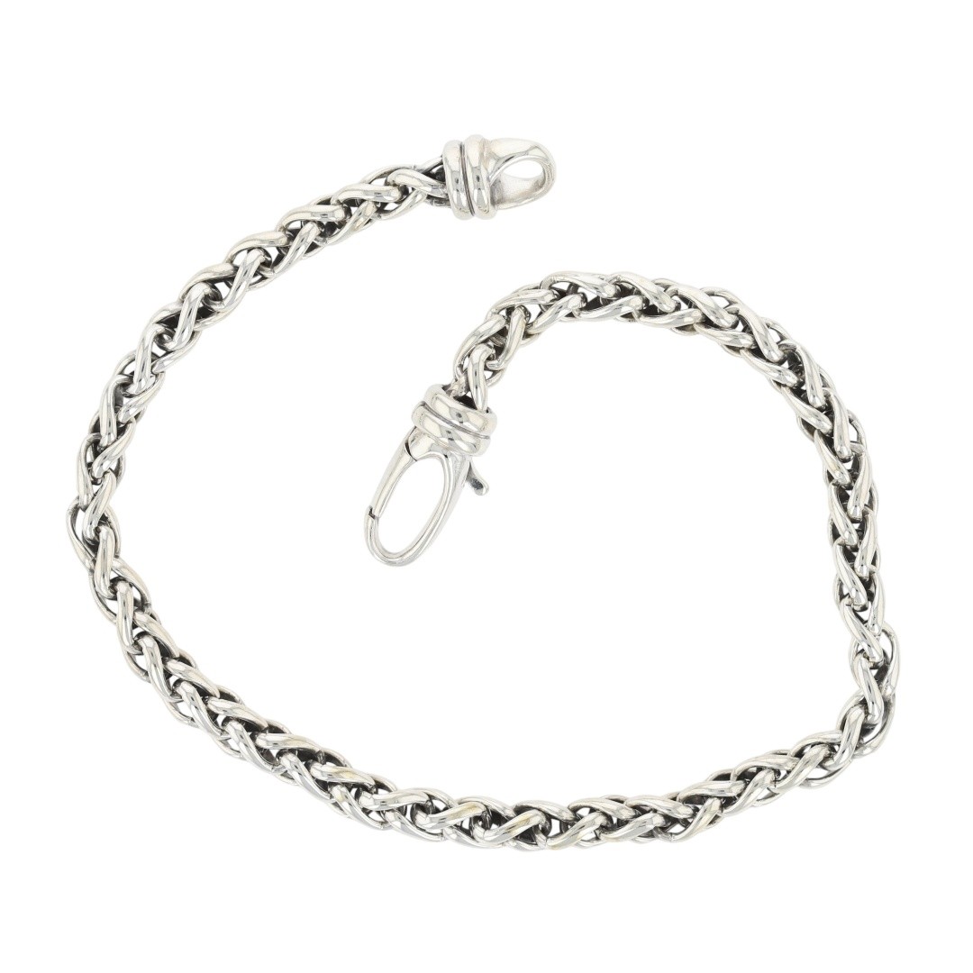 David Yurman 4.2mm Wheat Link Chain 8″ Bracelet Sterling Silver 13.20 Grams