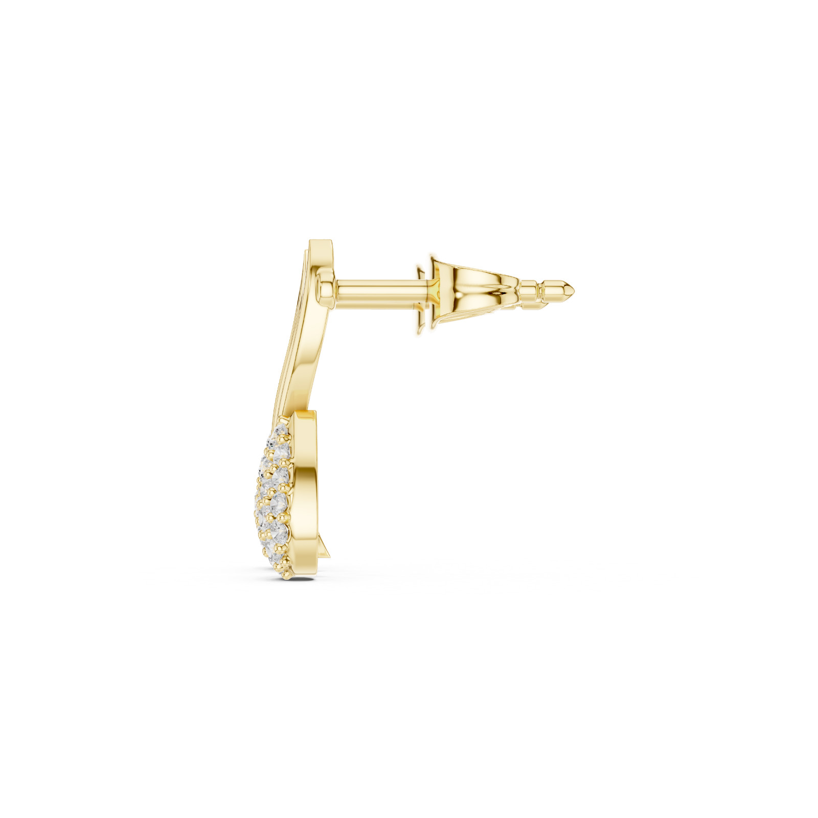 Natural Certified VVS1 D Diamond Feminine Dangle Drop Earrings 14k Gold Over