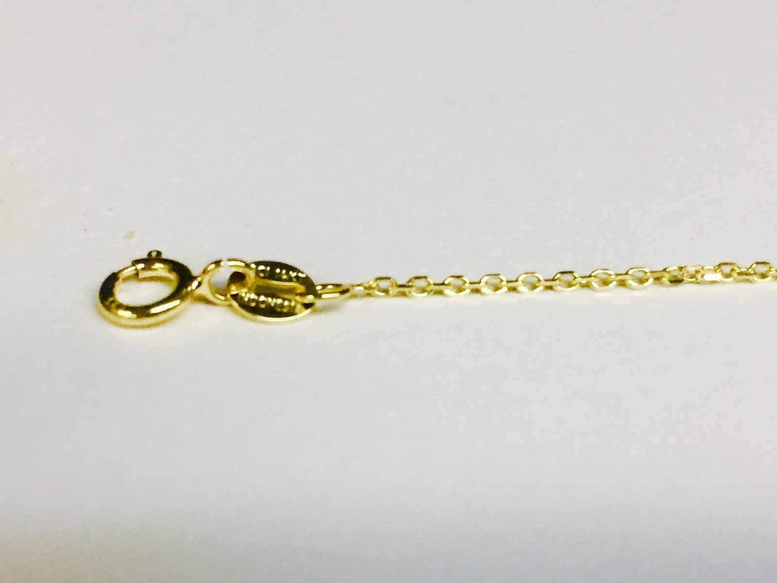 14k Yellow Gold 16″ Solid Cable Link Pendant Chain/Necklace 1.1 mm 1.4 Grams