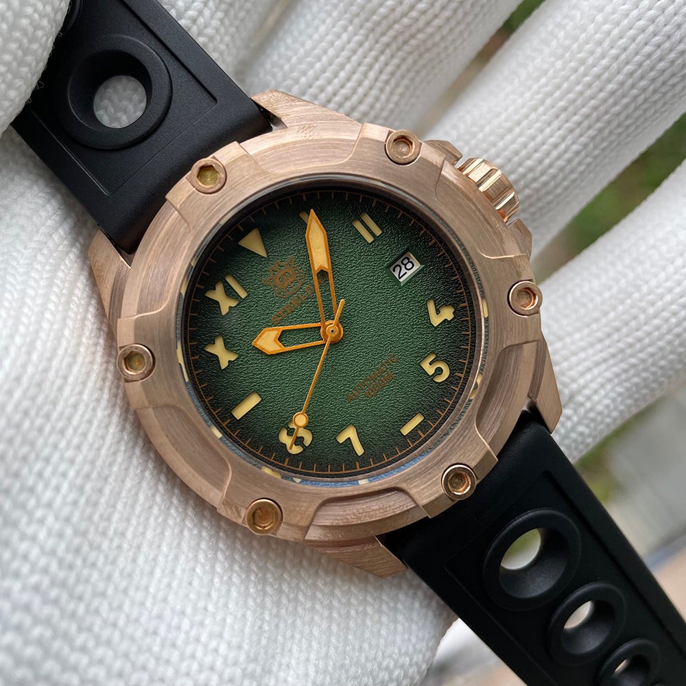 STEELDIVE SD1943S Mens Bronze 45mm 1000M Automatic Dive Watch NH35 Sapphire