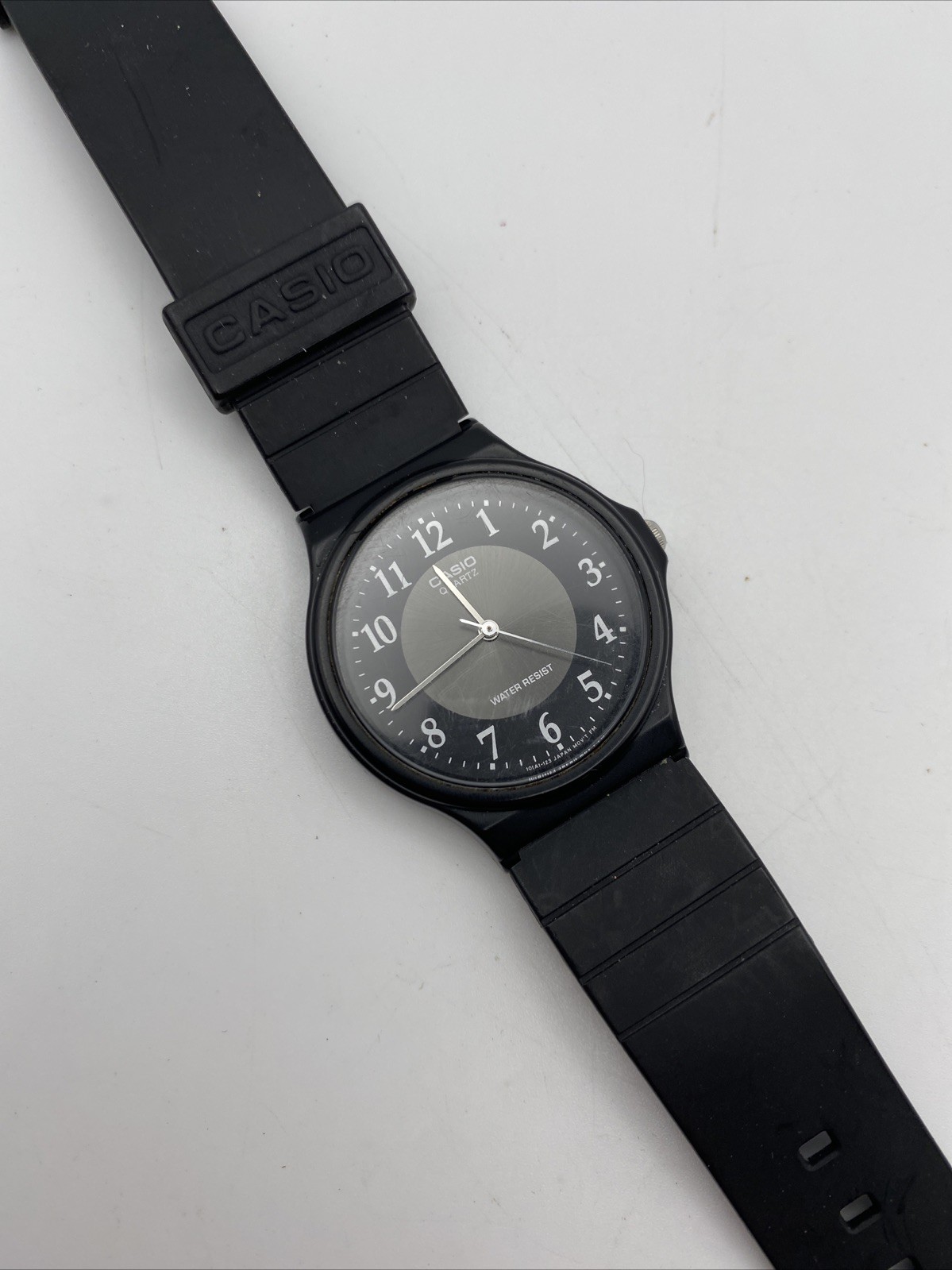 Casio MQ24-1B3, Classic Analog Watch, Black Resin, Black Dial, Water Resistant