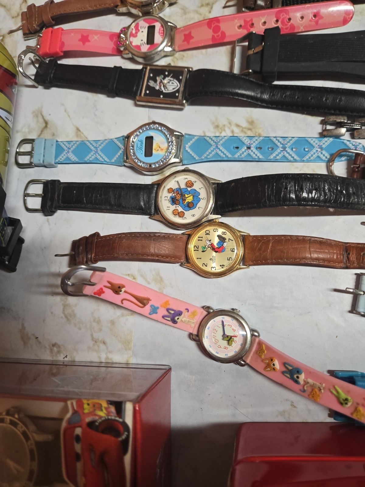 Large Watch Lot Disney Cartoon Looney Tunes Etc 31 Total