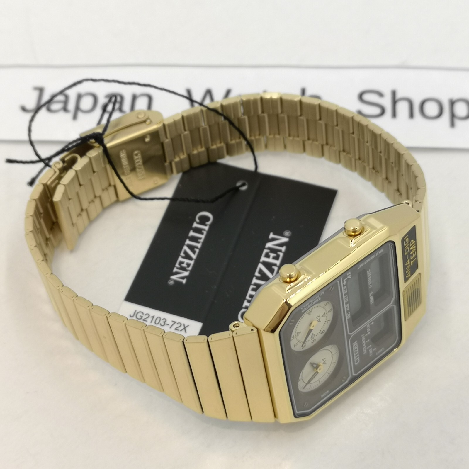CITIZEN ANA-DIGI TEMP JG2103-72X Brown Gold Reproduction Men’s Watch New in Box