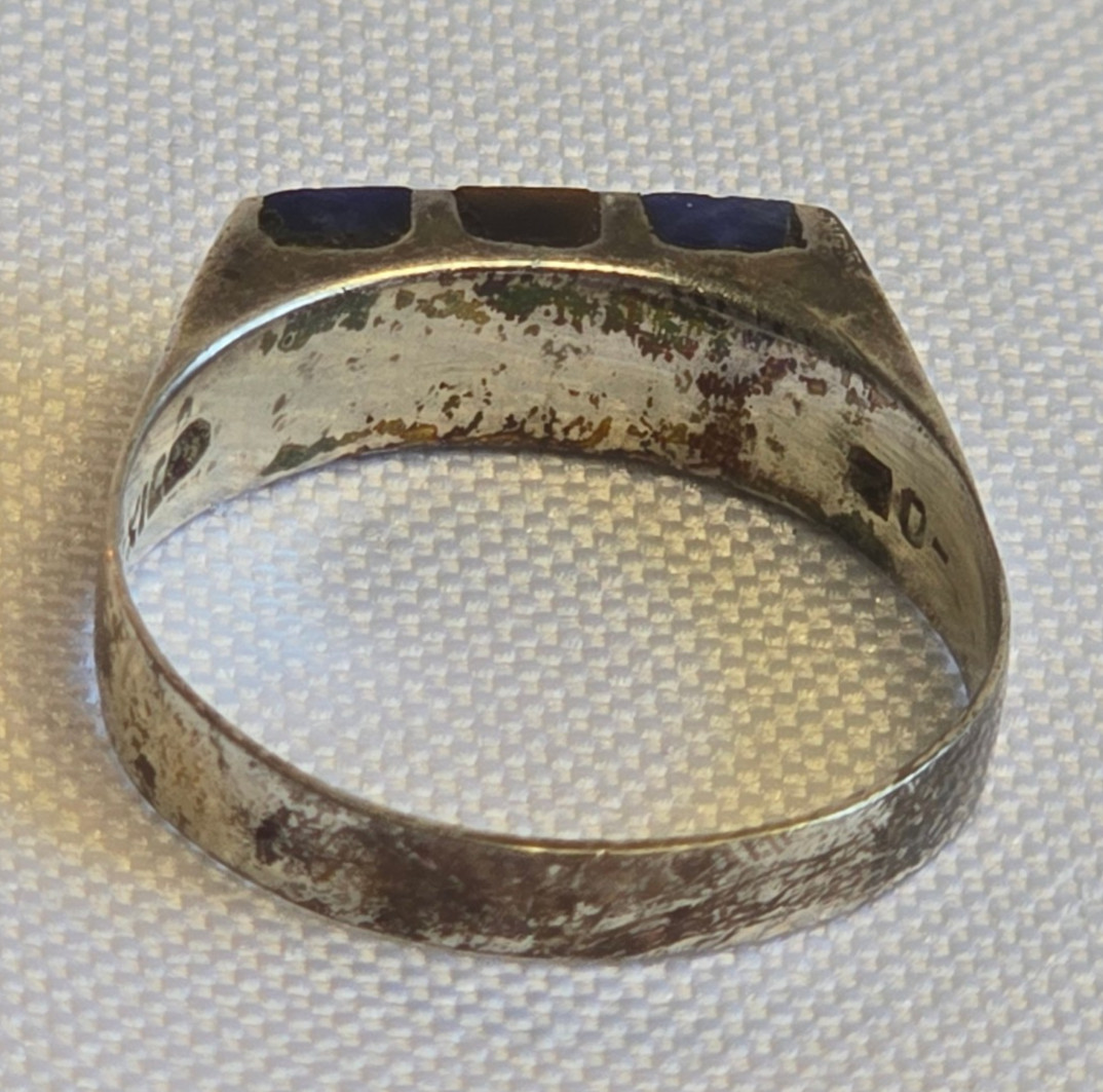 Sterling Silver Ring 3.29g Fine Jewelry Size 8.25 Band Multicolor Stones *READ*
