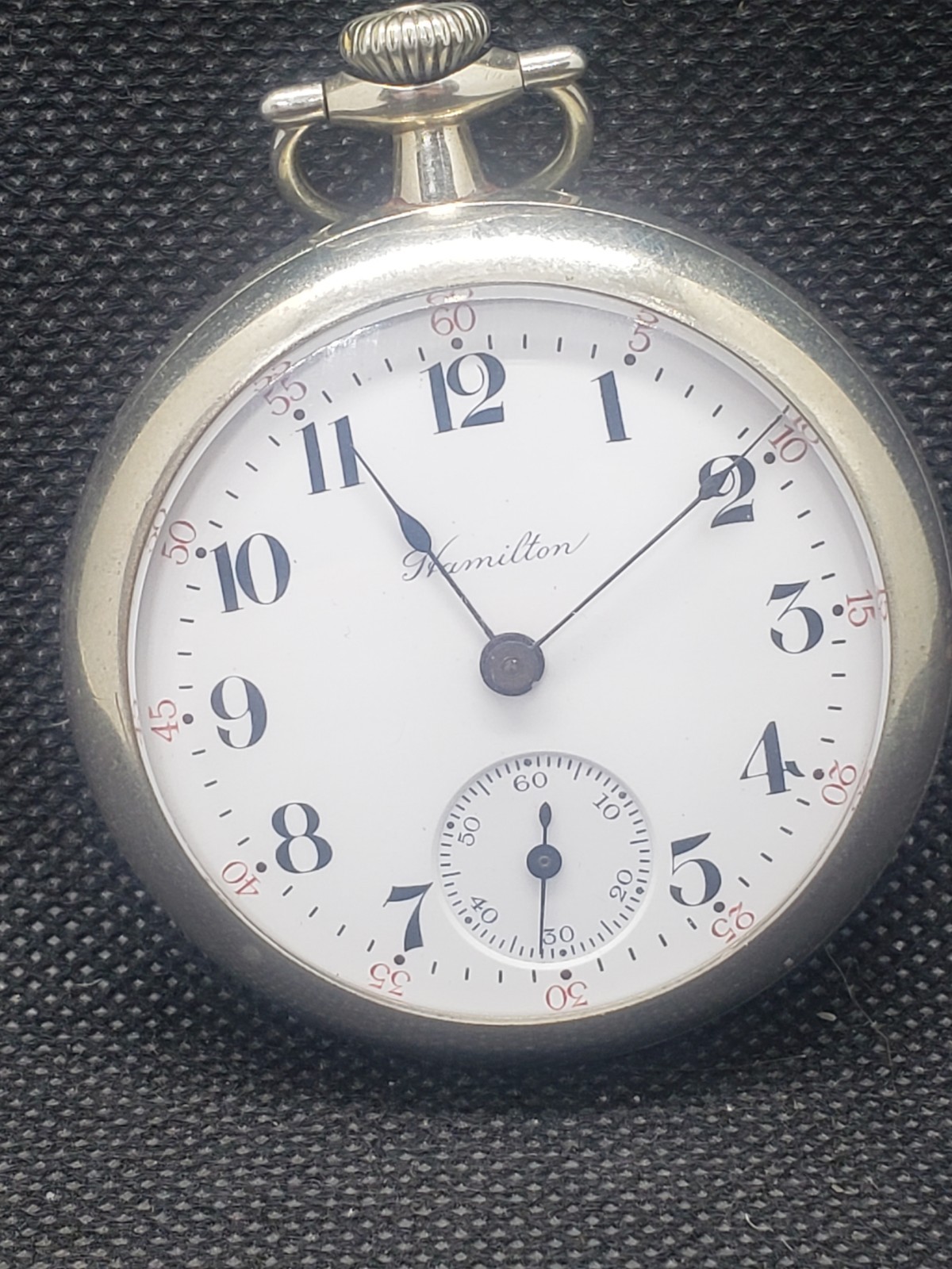 Vintage 1901 Hamilton 18s 940 21 Jewel Railroad Pocket Watch, working condition