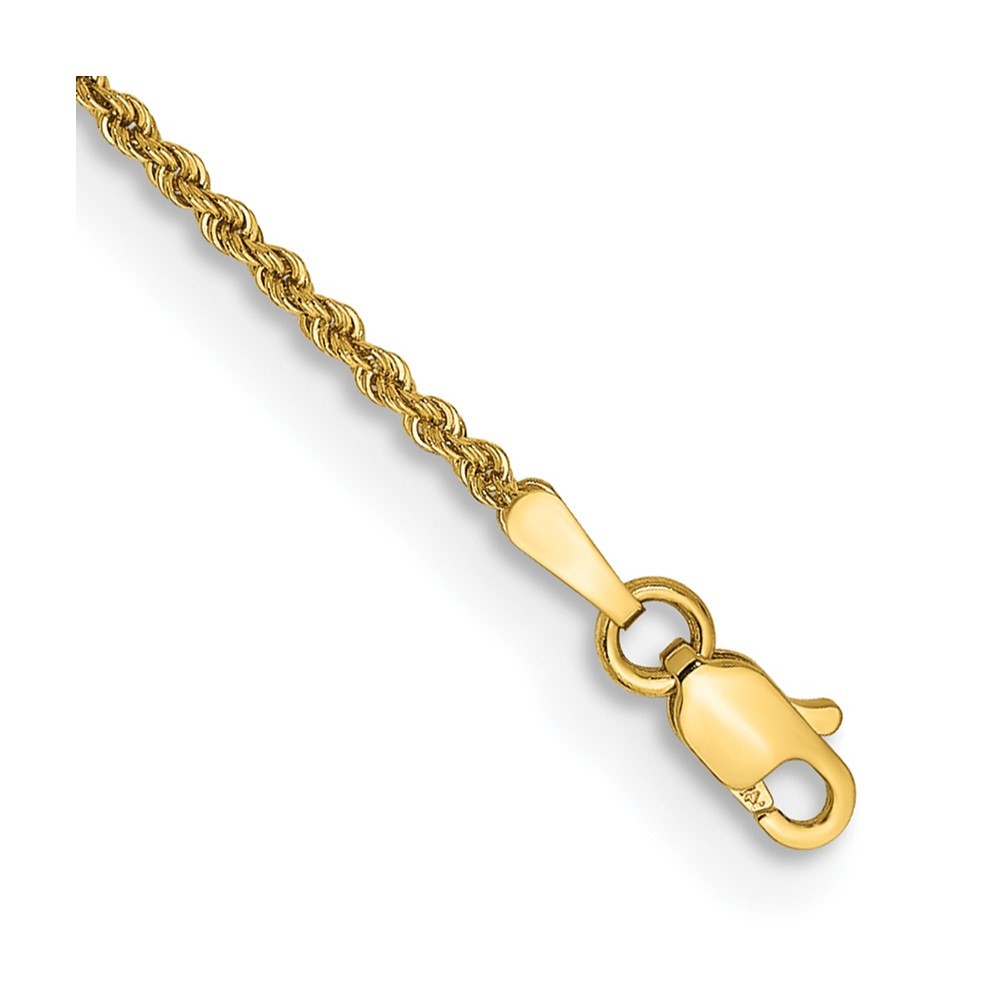 14K Yellow Gold 1.5-7mm Rope Chain Necklace 5.5-36 Inch Mens Womens