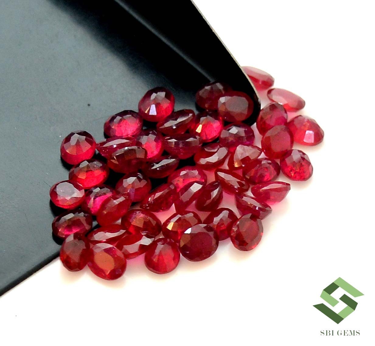 5×4 mm Natural Ruby Oval Cut Lot 10 Pcs 5.43 CTS Calibrated Loose Gemstones GF