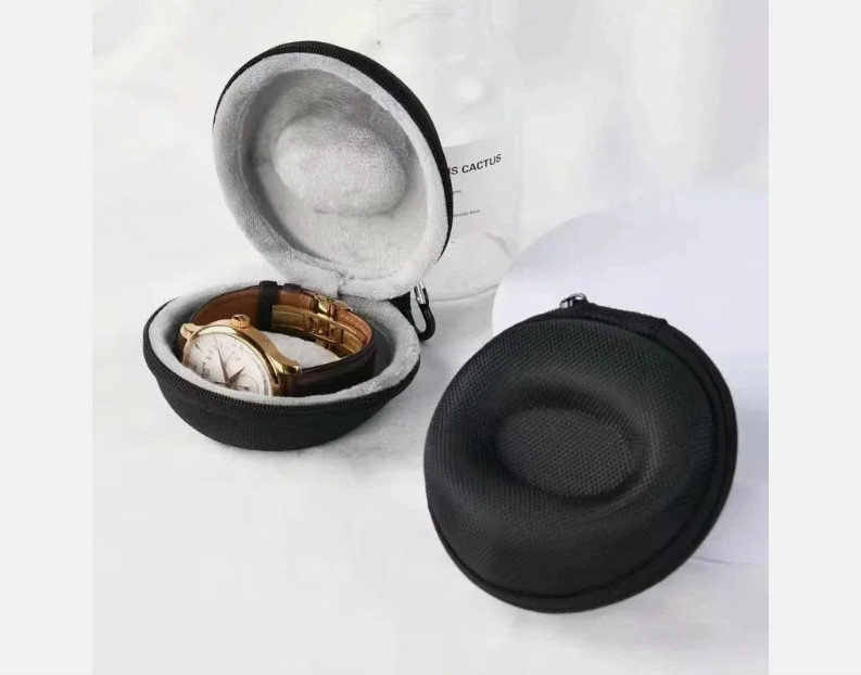 Travel Case Hard Shell Zipper Single Watch Storage Box Black Portable UK Watch