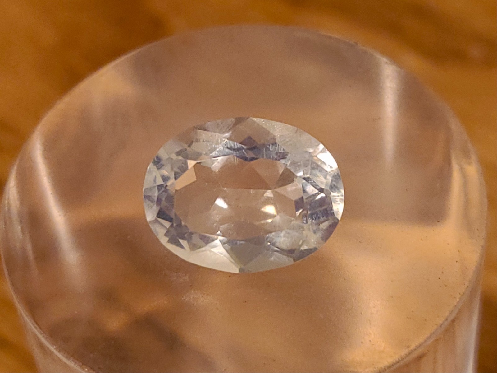 Clear Faceted Mexican Jelly Opal – 5.5 carats – 15.0 x 11.6 mm x 7.4 mm depth