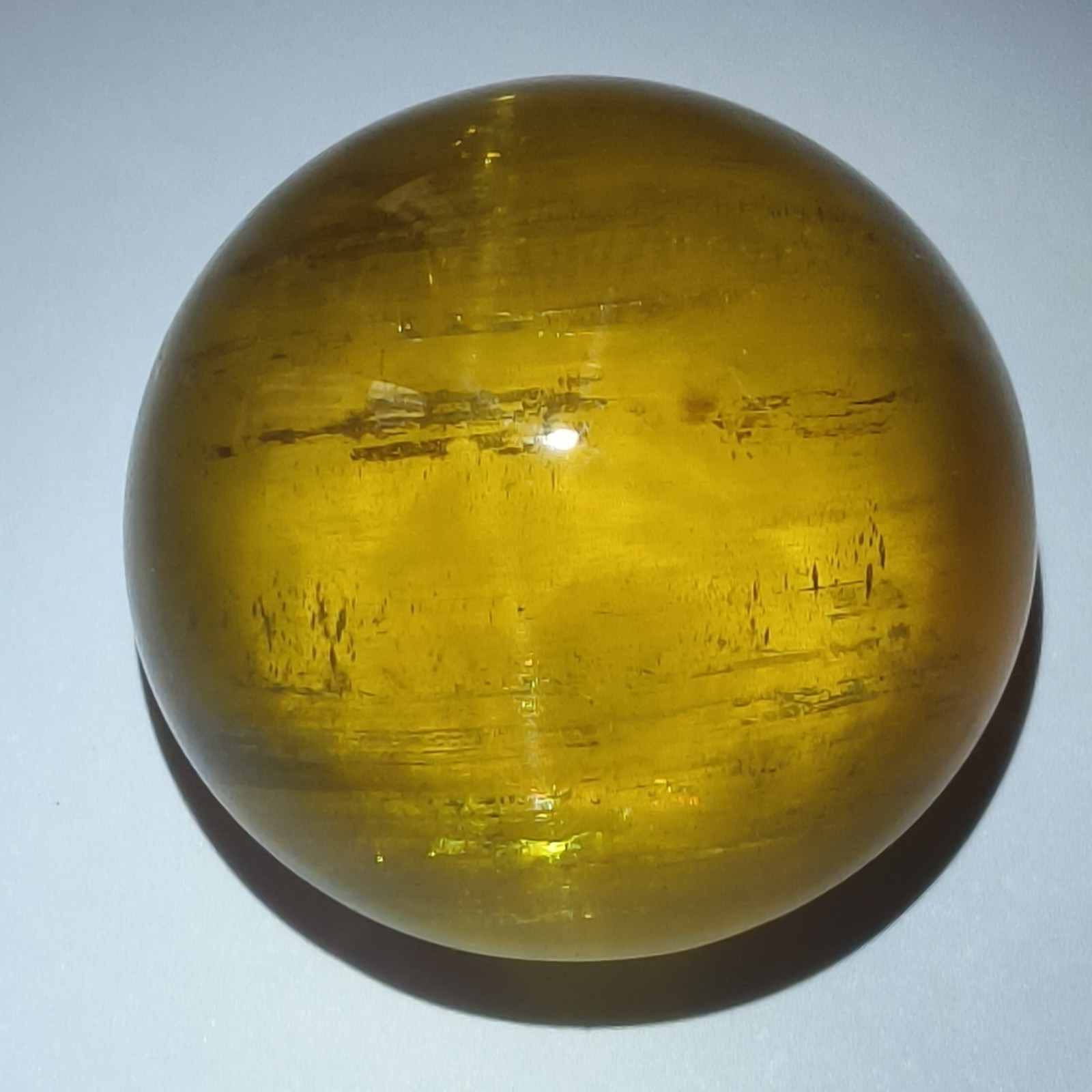 FANTASTIC NATURAL VERY RARE YELLOW BERYL CAT’S EYE 29.75Cts
