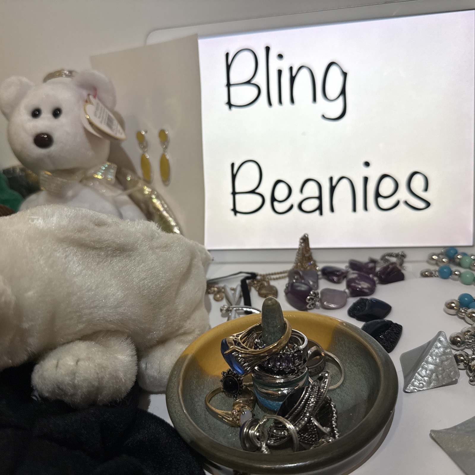 BLING BEANIES (Mystery Jewelry Jar) Free Shipping In US ALL Wearable New & Used