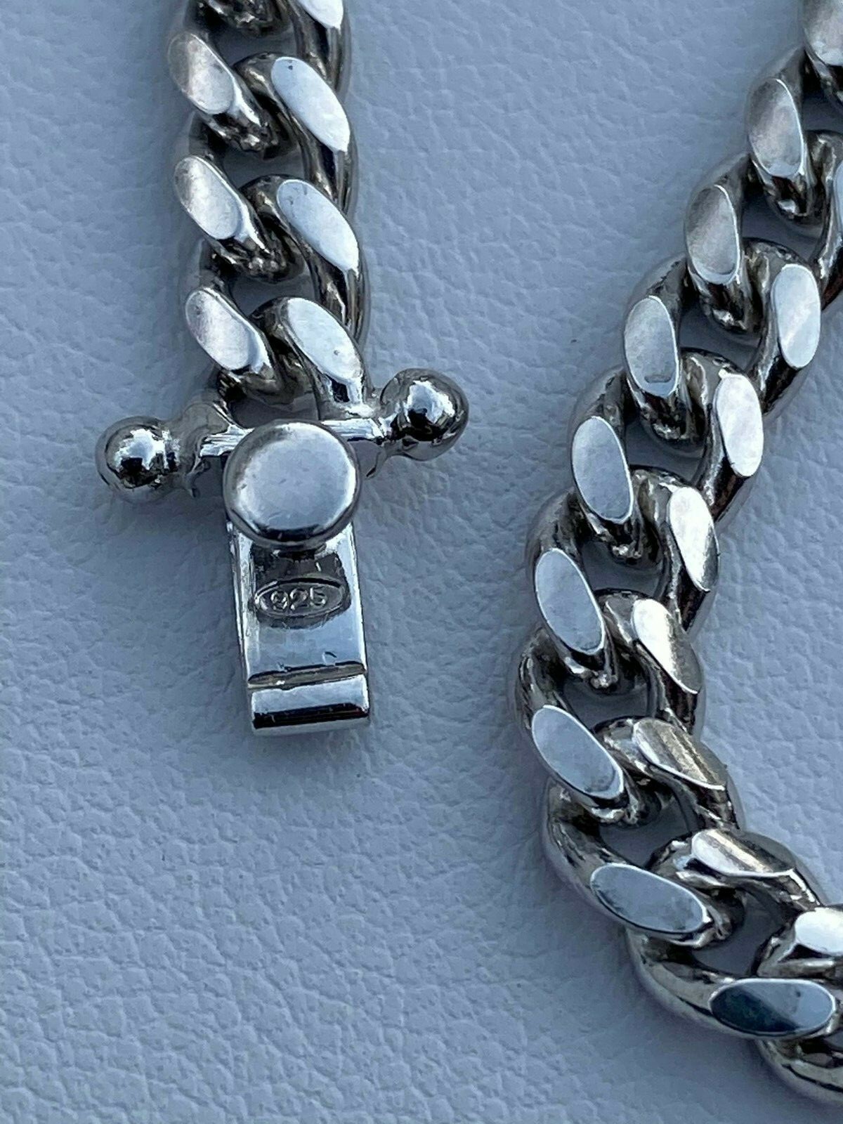 Men’s Miami Cuban Chain Solid 925 Sterling Silver 4mm 18-30″ Box Lock Necklace